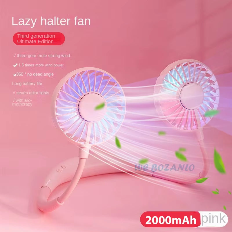 Leafless Neck Fan – Hands-Free Portable Personal Cooler