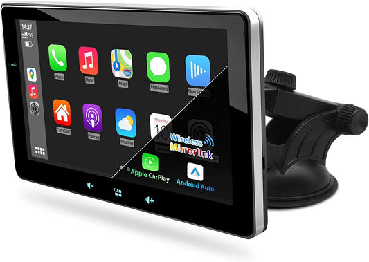 7" Wireless CarPlay & Android Auto Screen – Portable Touchscreen Dashboard Upgrade