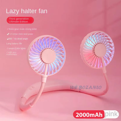 Leafless Neck Fan – Hands-Free Portable Personal Cooler