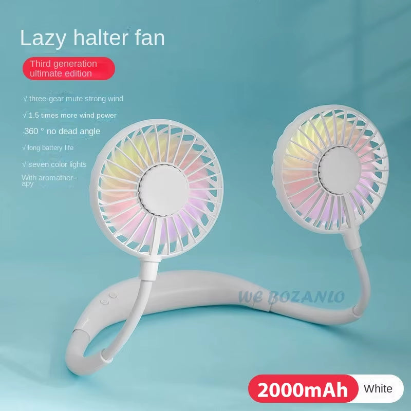 Leafless Neck Fan – Hands-Free Portable Personal Cooler