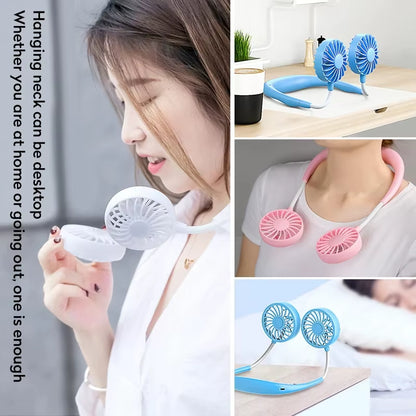 Leafless Neck Fan – Hands-Free Portable Personal Cooler
