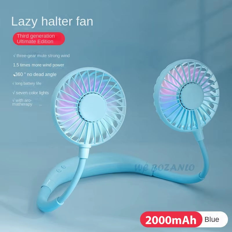 Leafless Neck Fan – Hands-Free Portable Personal Cooler
